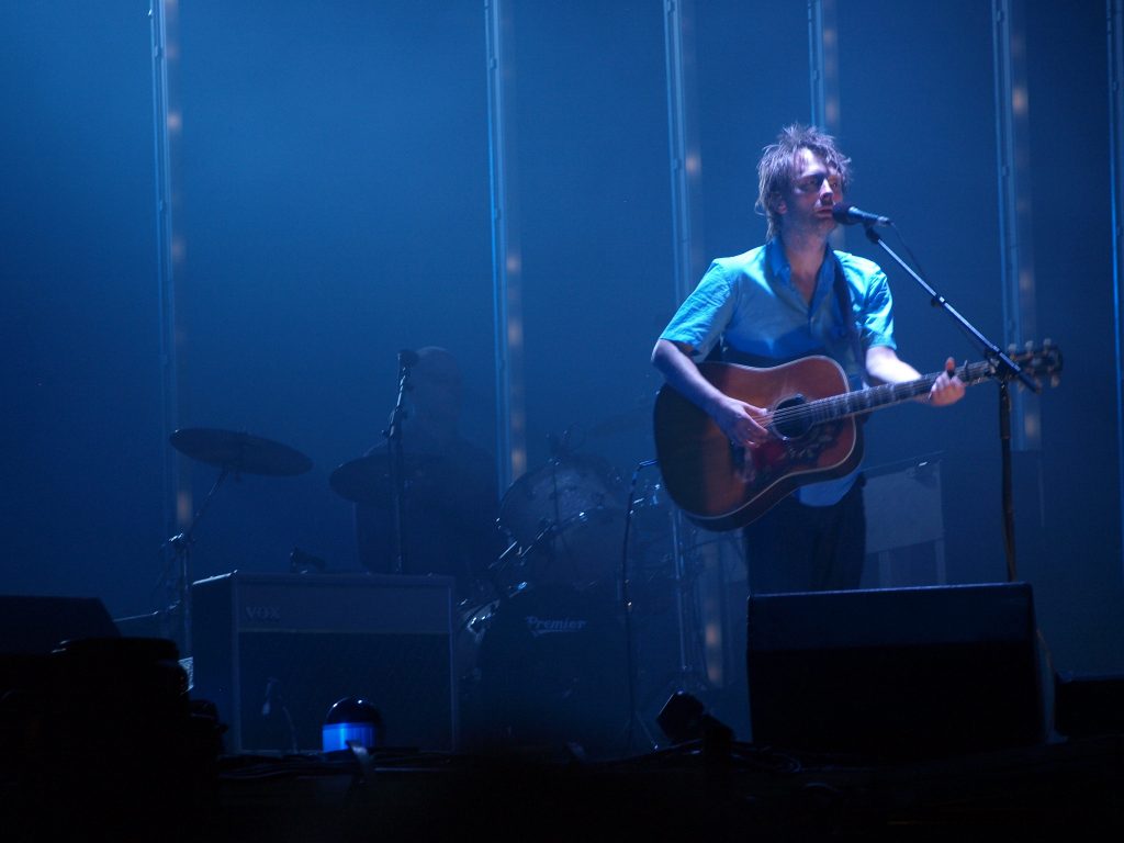 Thom Yorke på Roskilde Festival med Radiohead